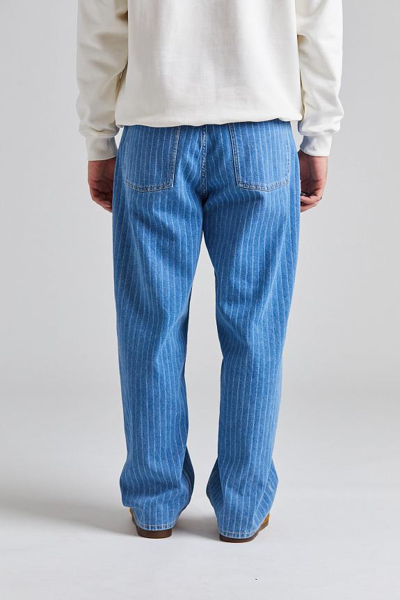 Drôle de Monsieur Le Jean Baggy Rayures Light Blue-3