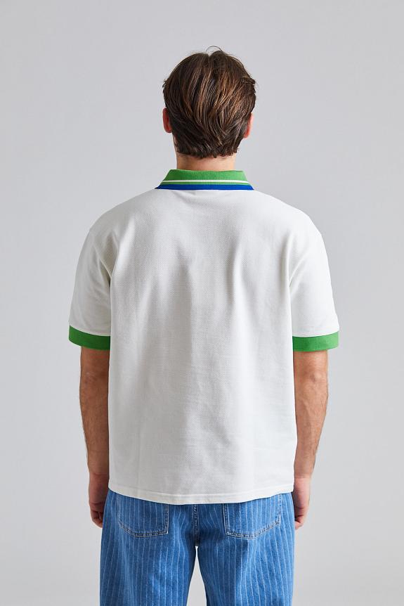 Drôle de Monsieur Le Polo Piqué Tresse Off White-2