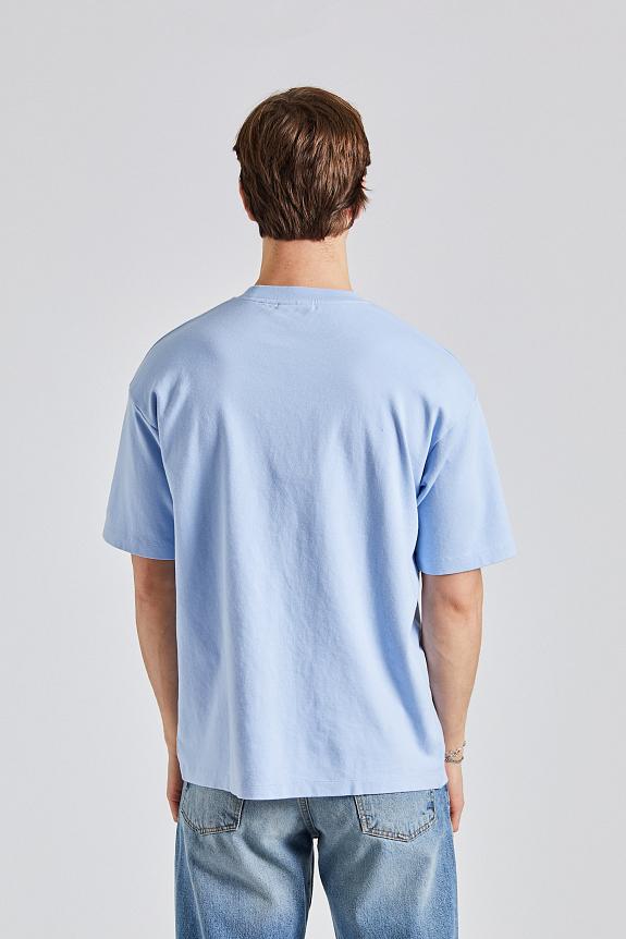 Drole de Monsieur Le T-Shirt Slogan Light Blue 