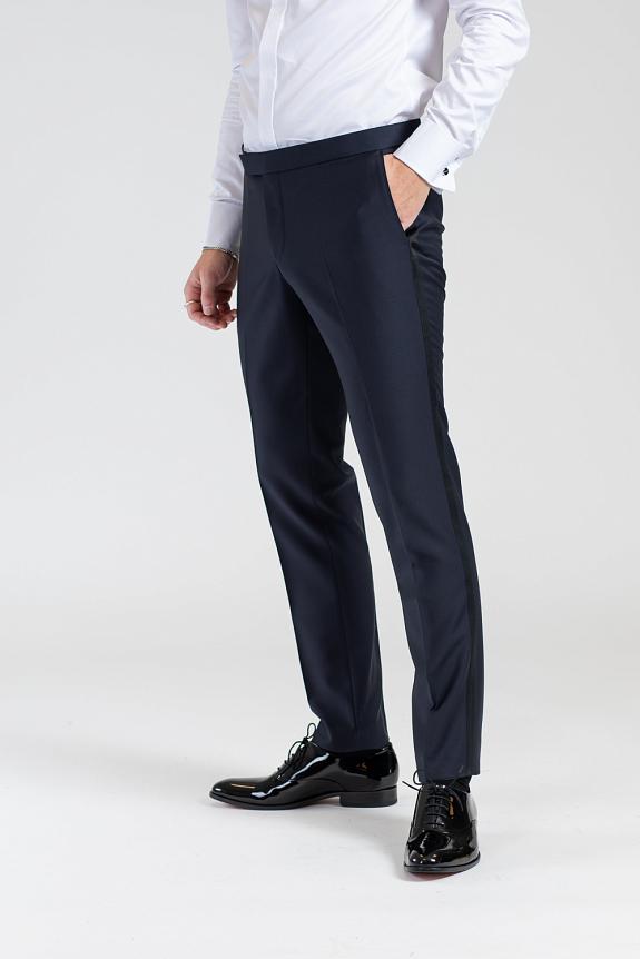 Buy STOP Black Solid Polyester Viscose Slim Fit Men's Formal Trousers |  Shoppers Stop
