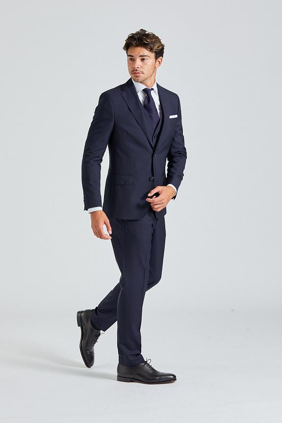 Oscar Jacobson Edmund Three Piece Suit Navy -3