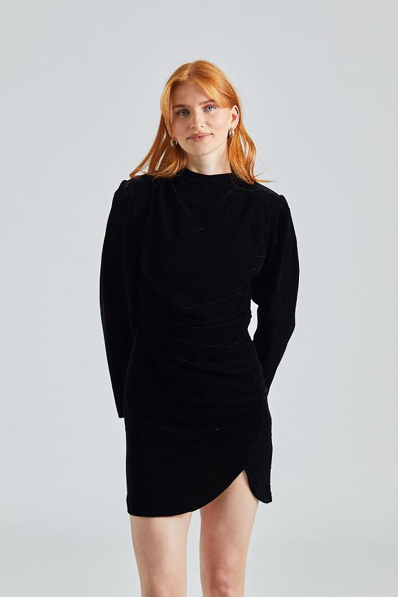 Envelope Jet Dress Velvet Black