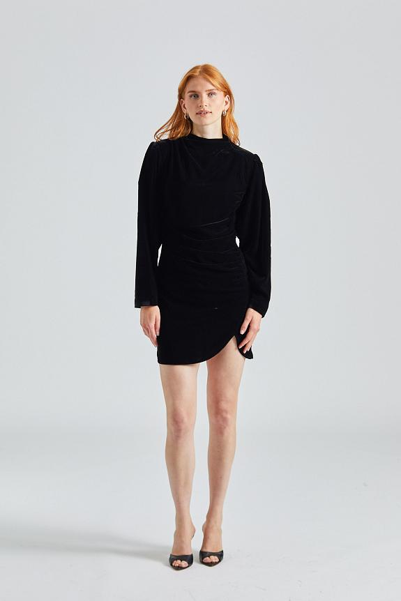 Envelope Jet Dress Velvet Black