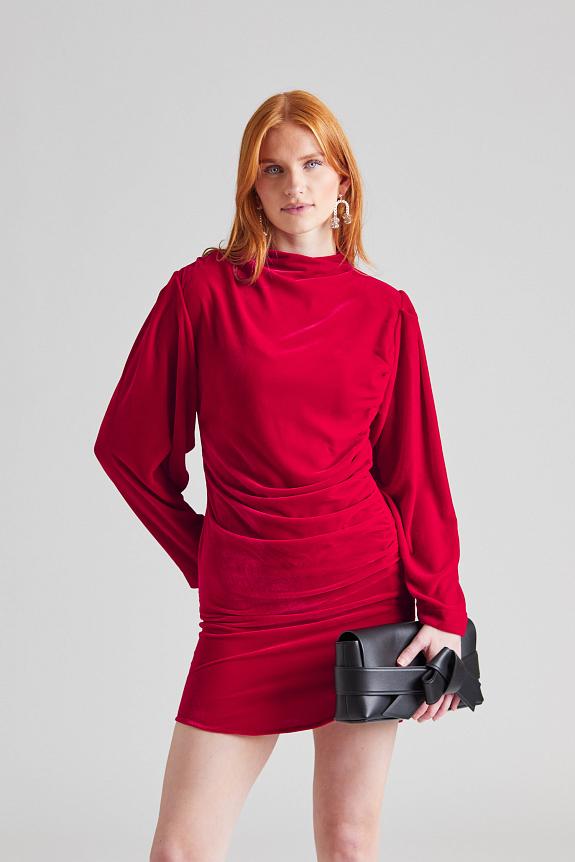 Envelope Jet Dress Velvet Red 