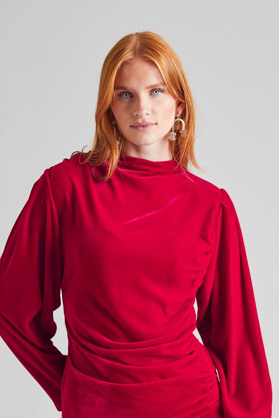 Envelope Jet Dress Velvet Red 