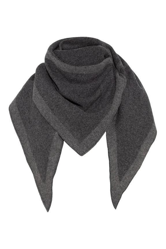 ENVELOPE1976 Triangle Scarf Dark Grey-1