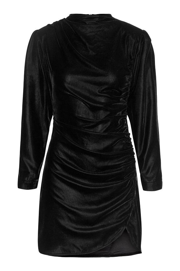 Envelope Jet Dress Velvet Black