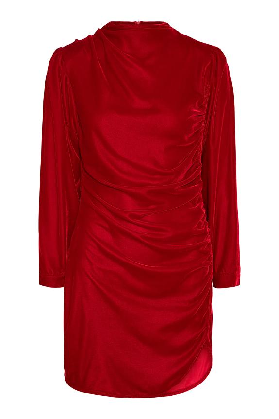 ENVELOPE1976 Jet Dress Velvet Red