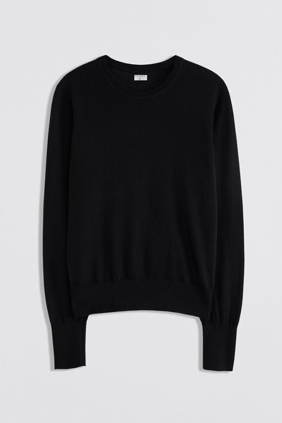 Merino R-Neck Sweater Black-2