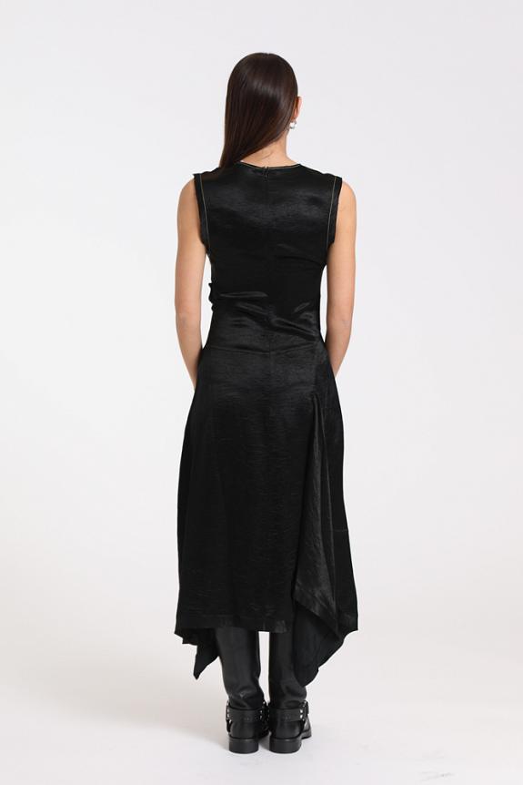 Acne Studios Satin Dress Black FN-WN-DRESS000867 -4
