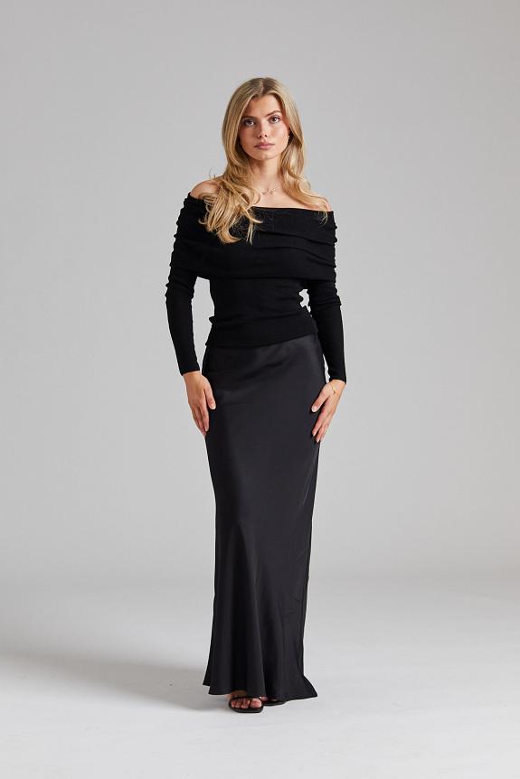 FWSS Bias Cut Maxi Skirt Jet Black
