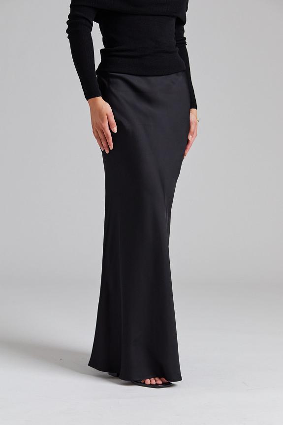 FWSS Bias Cut Maxi Skirt Jet Black-2