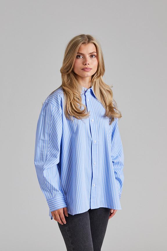 FWSS Coastal Shirt Blue White Double Pinstripe-2