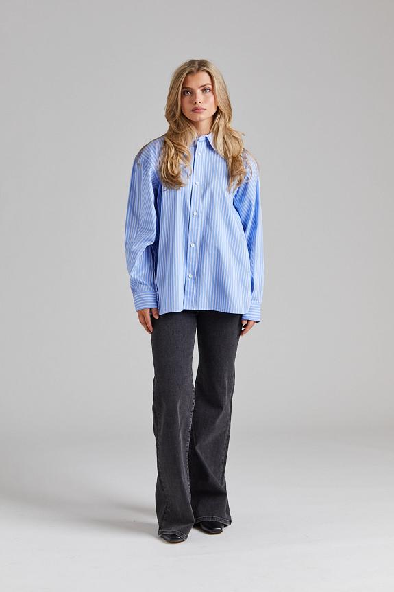 FWSS Coastal Shirt Blue White Double Pinstripe-4