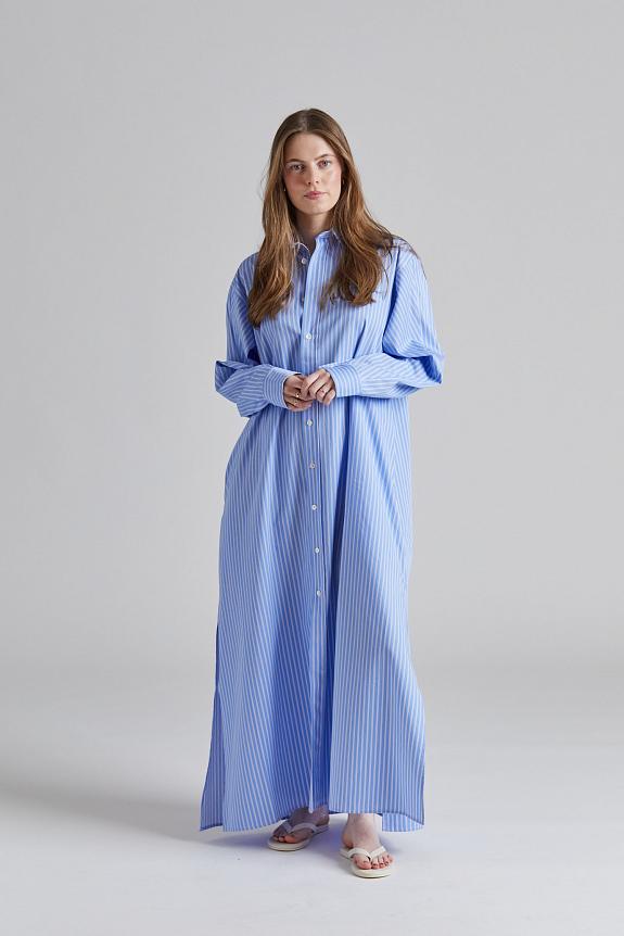 Coastal Shirt Dress Blue White Stripe