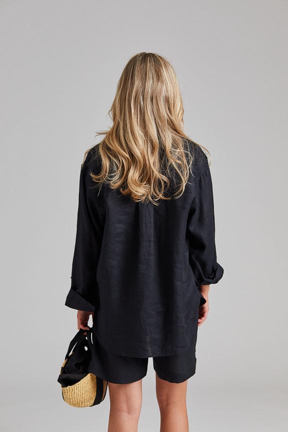 FWSS Linen Coastal Shirt Jet Black-1