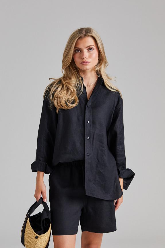 FWSS Linen Coastal Shirt Jet Black
