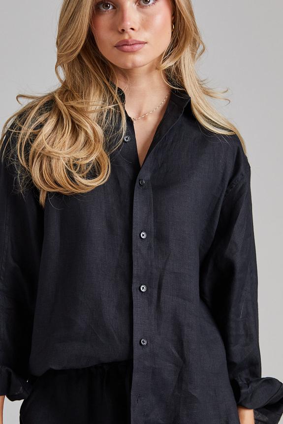 FWSS Linen Coastal Shirt Jet Black-2