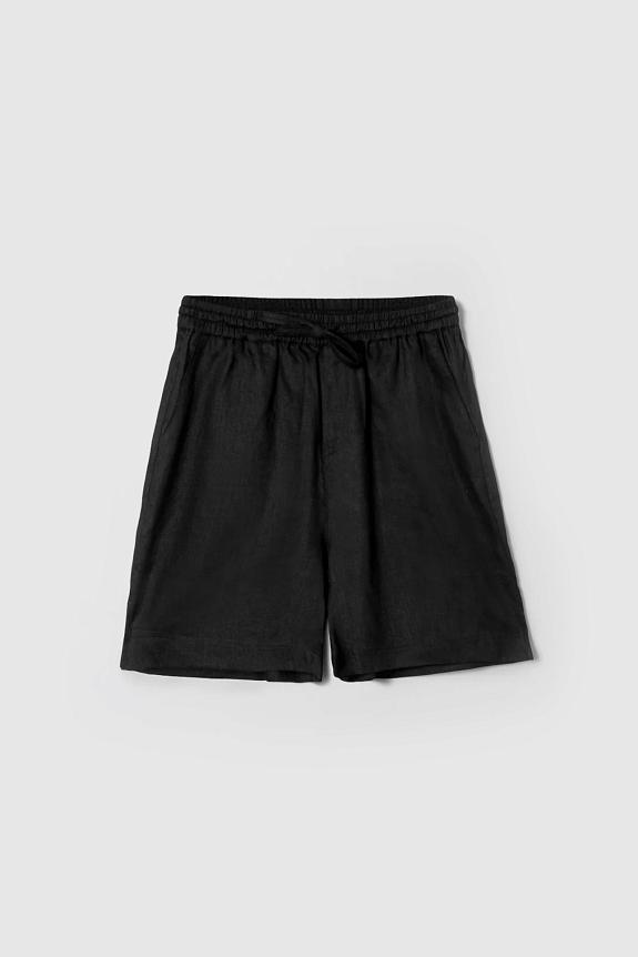 FWSS Linen Fisherman Shorts Jet Black-3