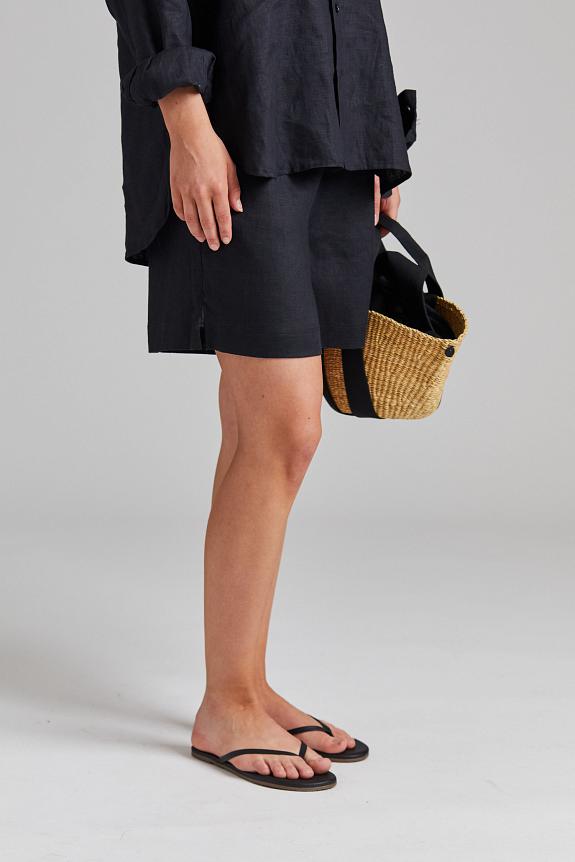 FWSS Linen Fisherman Shorts Jet Black-2