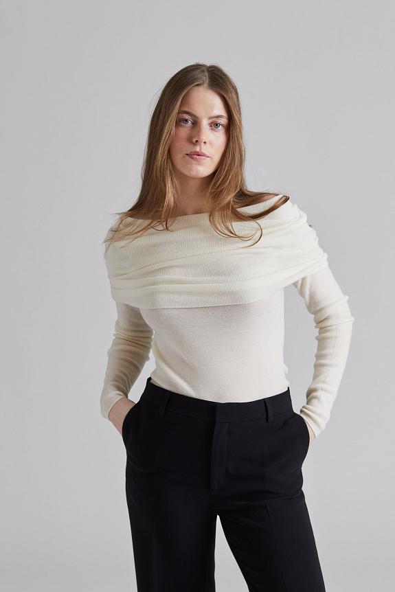 FWSS Off Shoulder Knit Top Macadamia