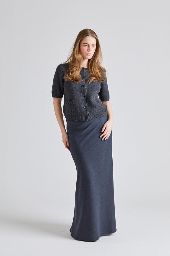 FWSS Tailored Bias Cut Maxi Skirt Charcoal Grey 