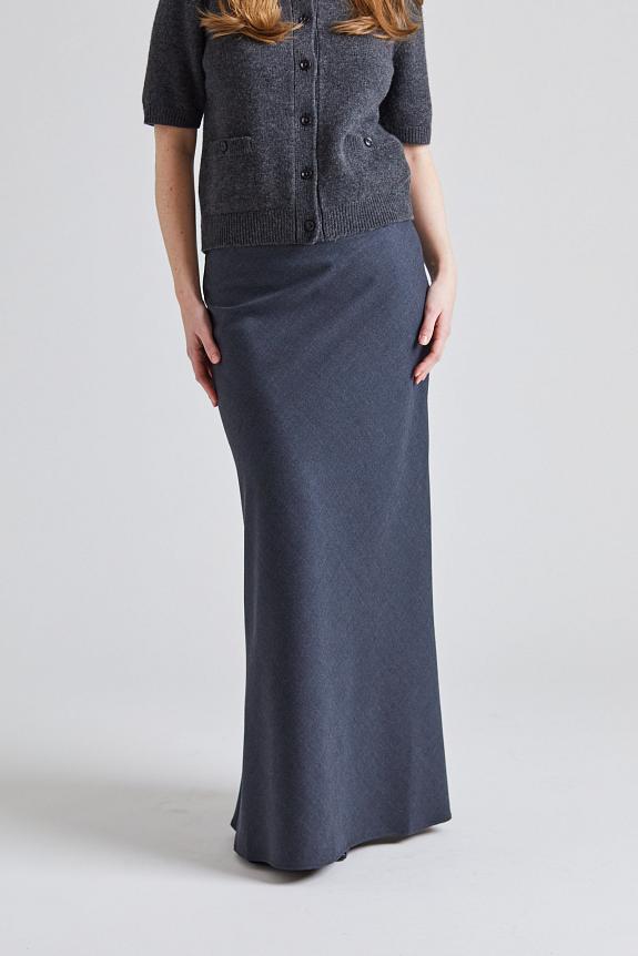 FWSS Tailored Bias Cut Maxi Skirt Charcoal Grey 