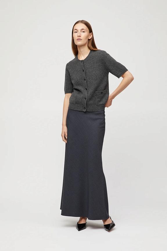 FWSS Tailored Bias Cut Maxi Skirt Charcoal Grey 