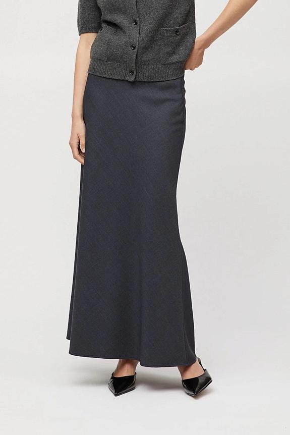 FWSS Tailored Bias Cut Maxi Skirt Charcoal Grey 