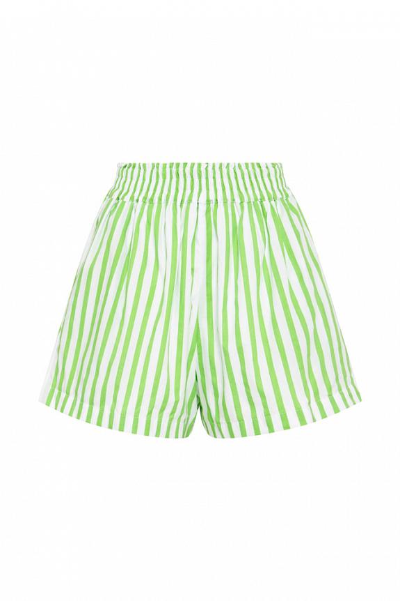 Faithfull The Brand Elva Shorts Martie Stripe Print Green-3