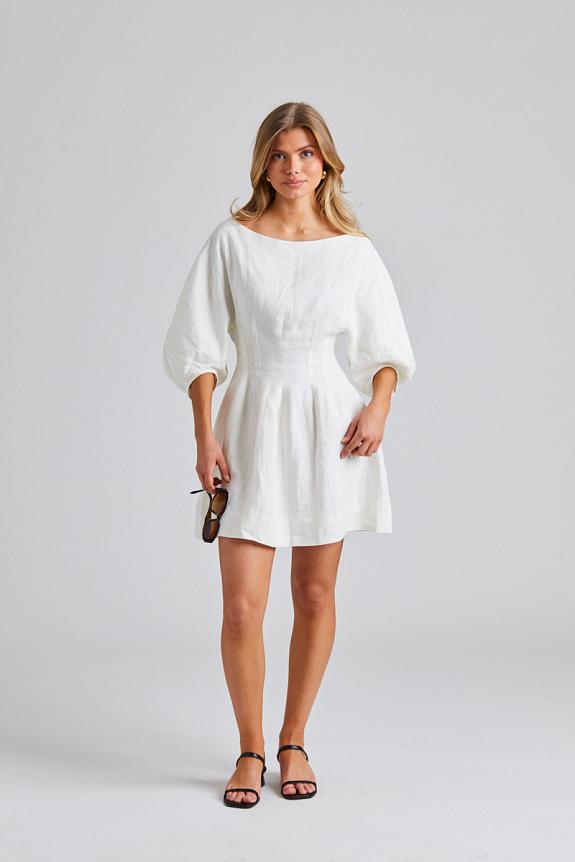Faithfull The Brand Lowen Mini Dress White 