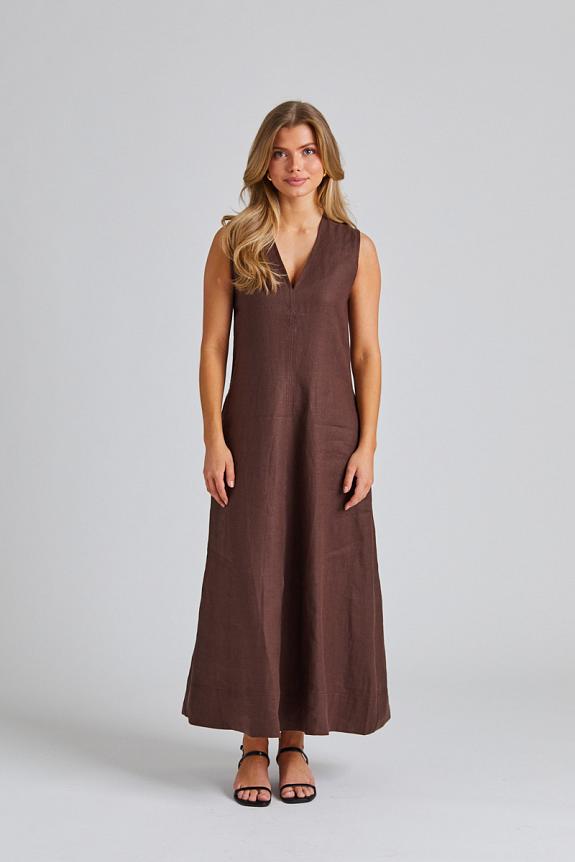 Faithfull The Brand Marteret Midi Dress Bistre 