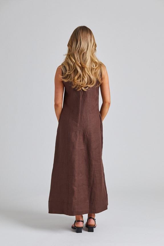 Faithfull The Brand Marteret Midi Dress Bistre 