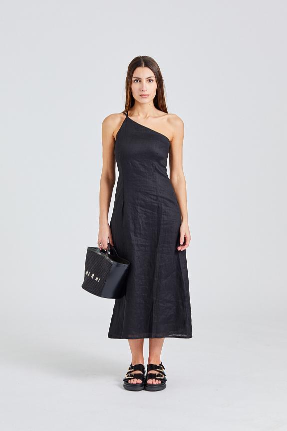 Faithfull The Brand Soko Midi Dress Black