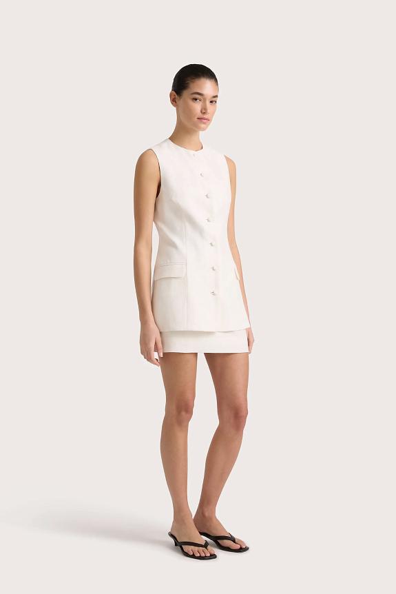 Faithfull The Brand Jane Mini Skirt White