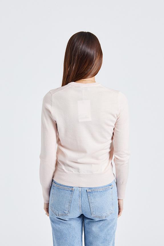 Filippa K Merino R-Neck Sweater Pale Rose-2