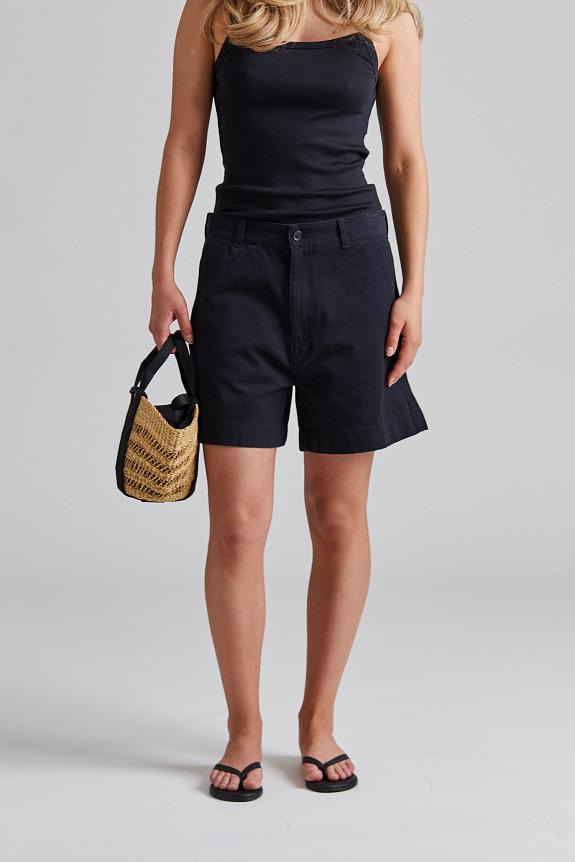 Filippa K Baggy Cotton Shorts Washed Black-2