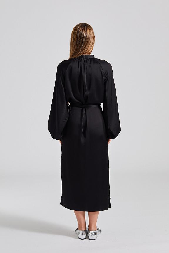 Filippa K Belted Long Sleeve Dress Black-3