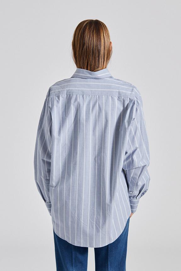 Filippa K Cotton Chambray Shirt Stripe-1