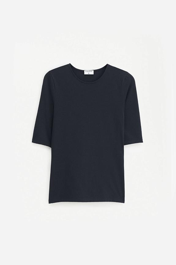 Filippa K Cotton Stretch Elbow Sleeve Black 