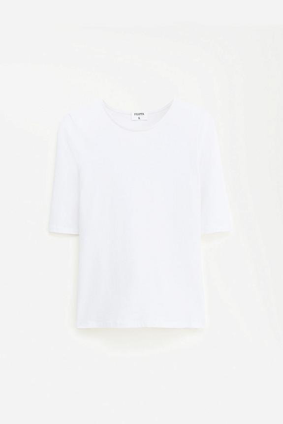 Filippa K Cotton Stretch Elbow Sleeve White 