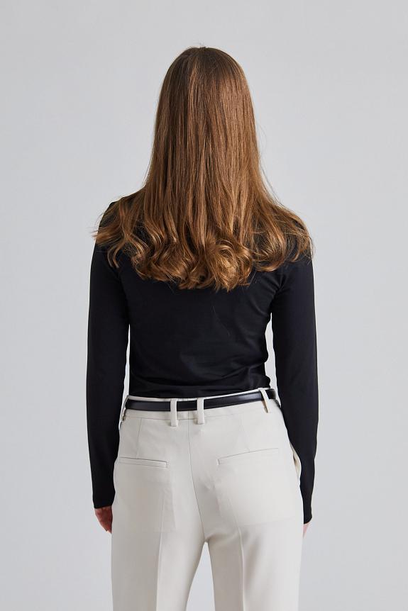 Filippa K Cotton Stretch Long Sleeve Black 