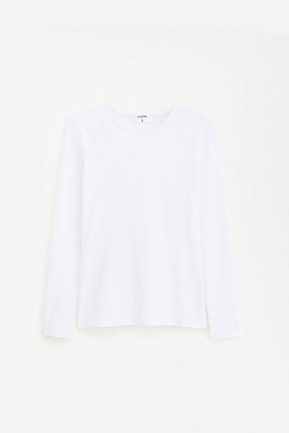 Filippa K Cotton Stretch Long Sleeve White 