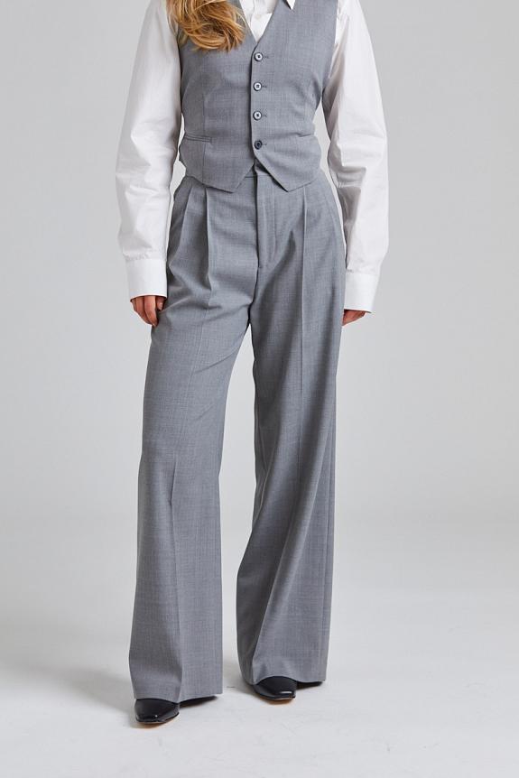 Filippa K Darcey Wool Trousers Grey Melange 