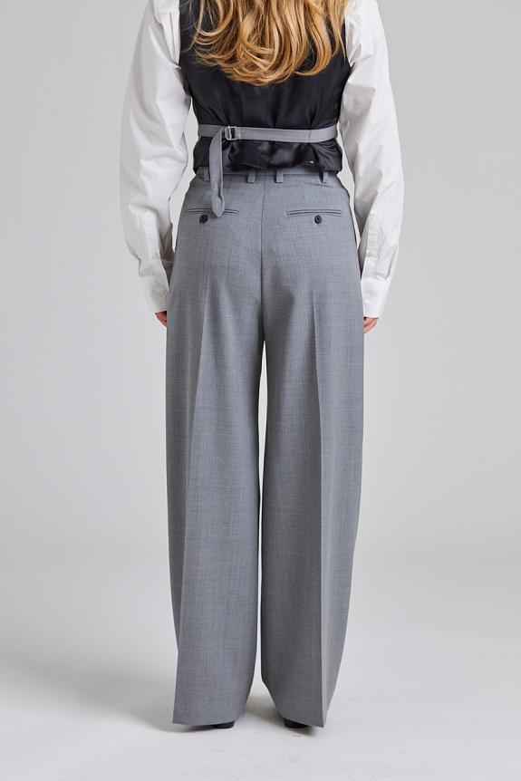Filippa K Darcey Wool Trousers Grey Melange 