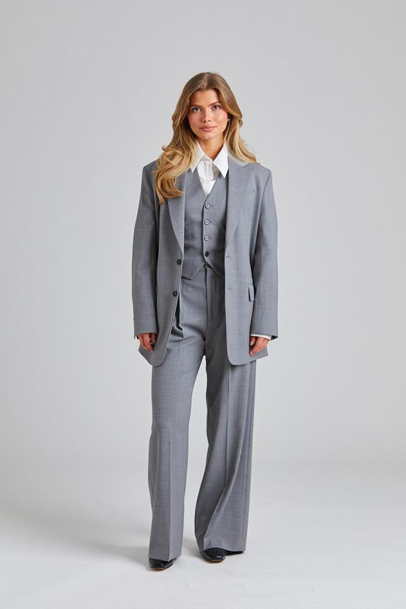 Filippa K Darcey Wool Trousers Grey Melange 