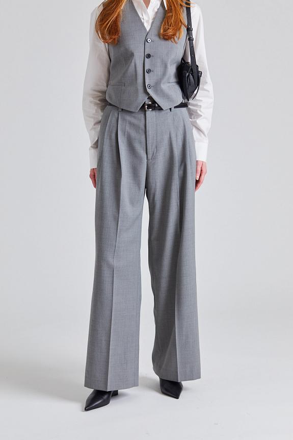 Filippa K Darcey Wool Trousers Grey Melange