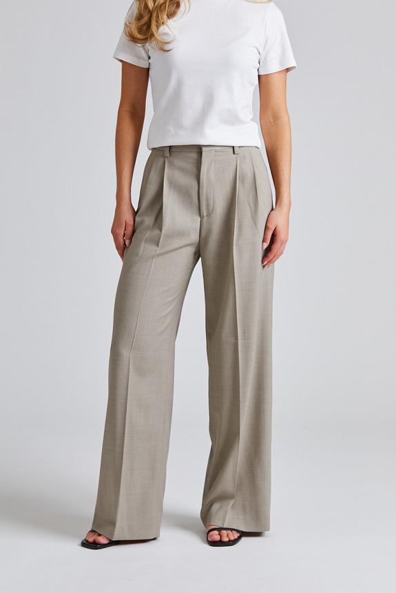 Filippa K Darcey Wool Trousers Sage Melange 