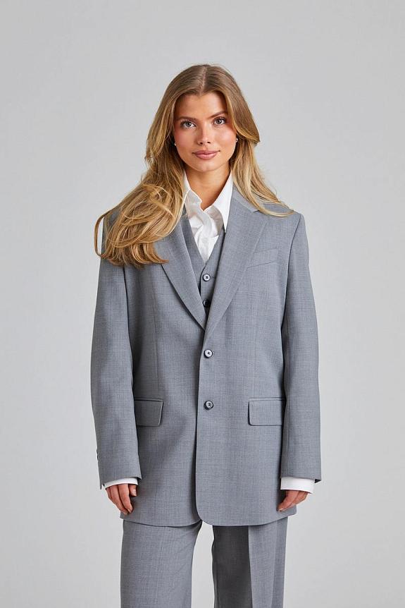 Filippa K Davina Suit Grey Melange-1
