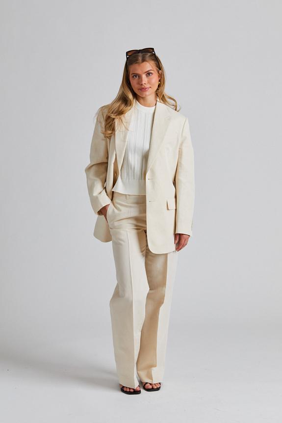 Filippa K Davina Cotton Linen Blazer Cream White